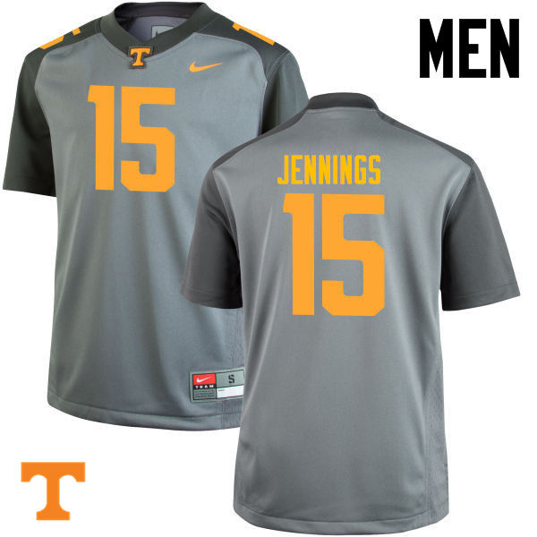Men #15 Jauan Jennings Tennessee Volunteers College Football Jerseys-Gray